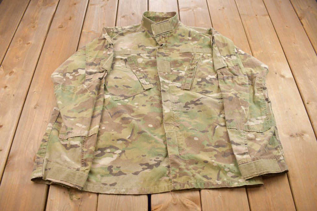 Vintage 2001 Desert Camo Military Zip Up Jacket /