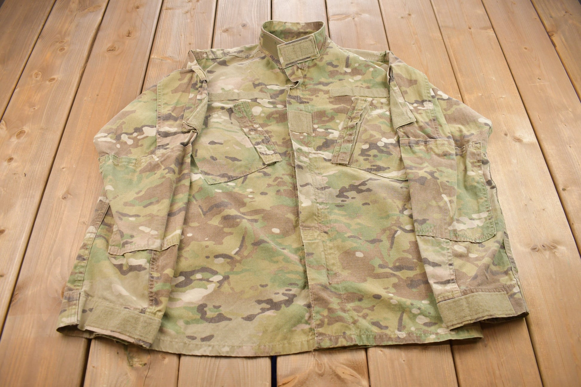 Vintage 2001 Desert Camo Military Zip Up Jacket /