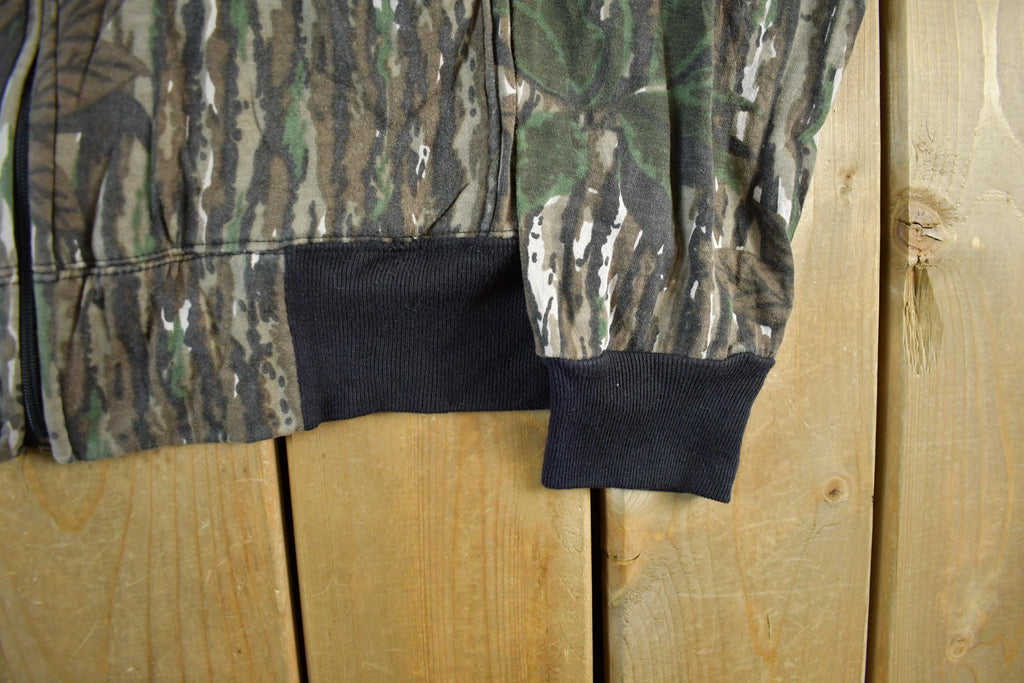 Vintage 1990s Sports Afield Realtree Camo Lightweight Zip Up Hoodie Men's Small
