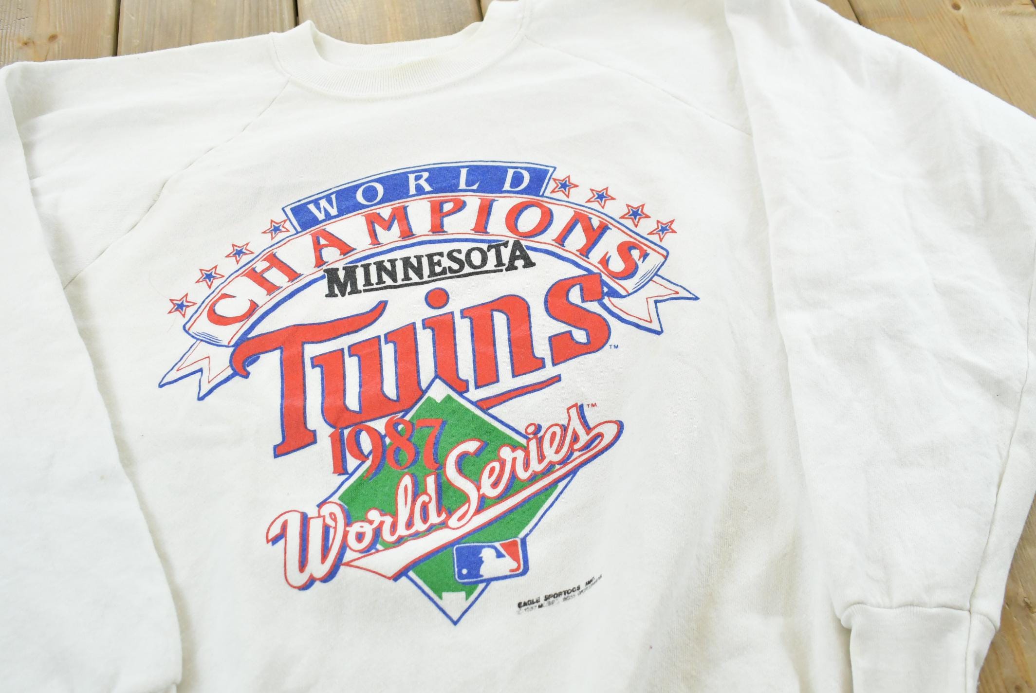 Vintage 1987 Minnesota Twins World Champions MLB Crewneck Sweatshirt Men's L