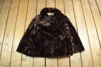 Vintage 1960s The Halle Bros Co. Beaver Sheared Fur Coat Adult Medium