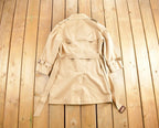 Vintage 1980s Beige Satin Trench Jacket