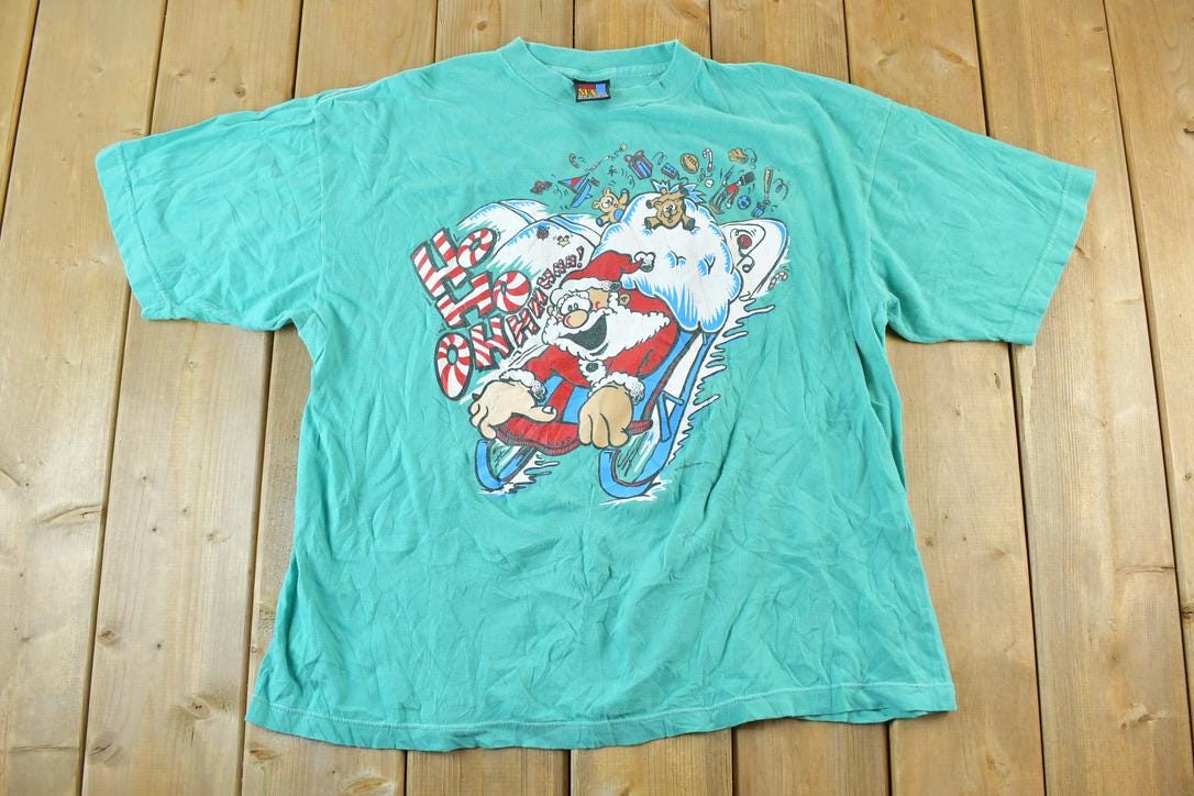 Vintage 1990s Ho Ho Ho Christmas Single Stitch T-Shirt