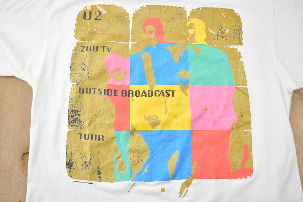 Vintage 1992 U2 Zoo TV Outside Broadcast Tour Band T-shirt