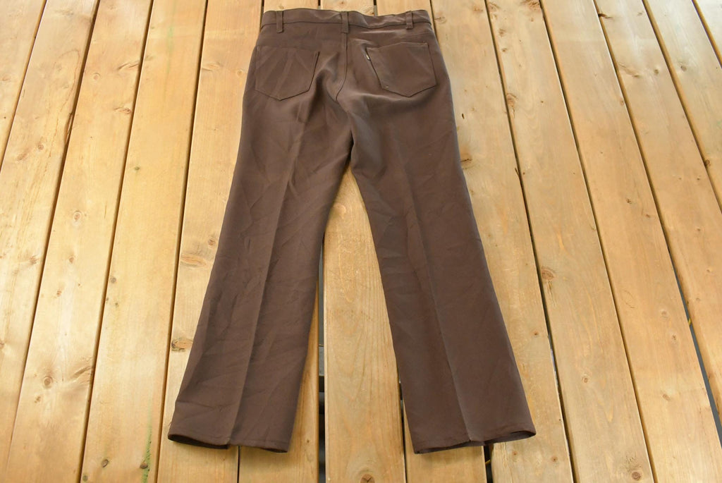 Vintage 1960s Levi's Slacks: Men's Brown Flare Pants, 32x30 Made in USA