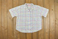 Vintage 1980s Rainbow Striped Button Up Shirt