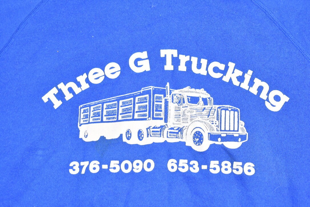 Vintage 1980s Three G Trucking Crewneck Sweatshirt