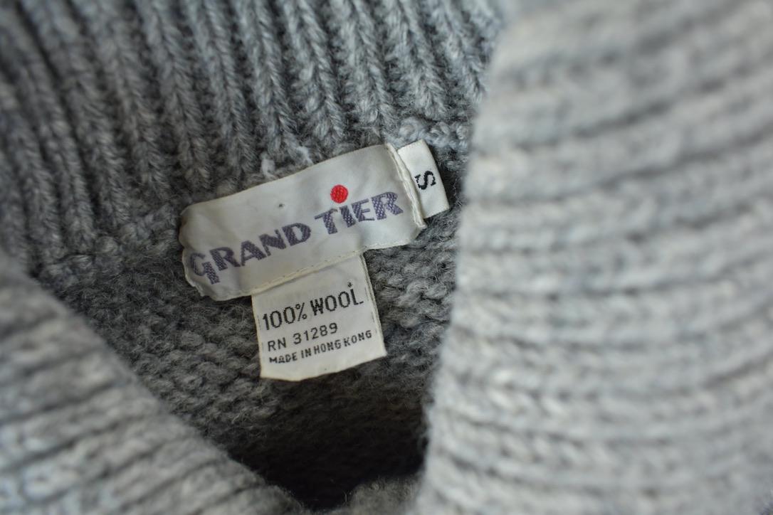 Vintage 1990s Grand Tier 100% Wool Knit Sweater