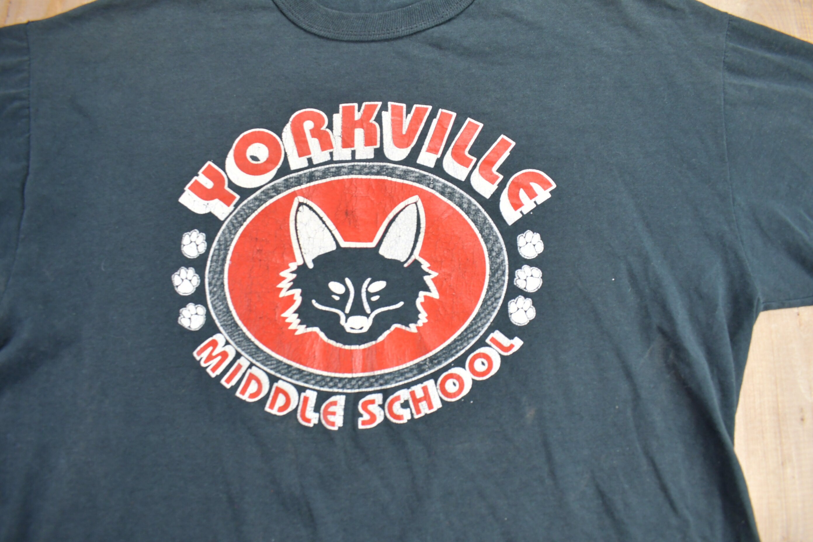 Vintage 1990s Yorkville Middle School Graphic T Shirt