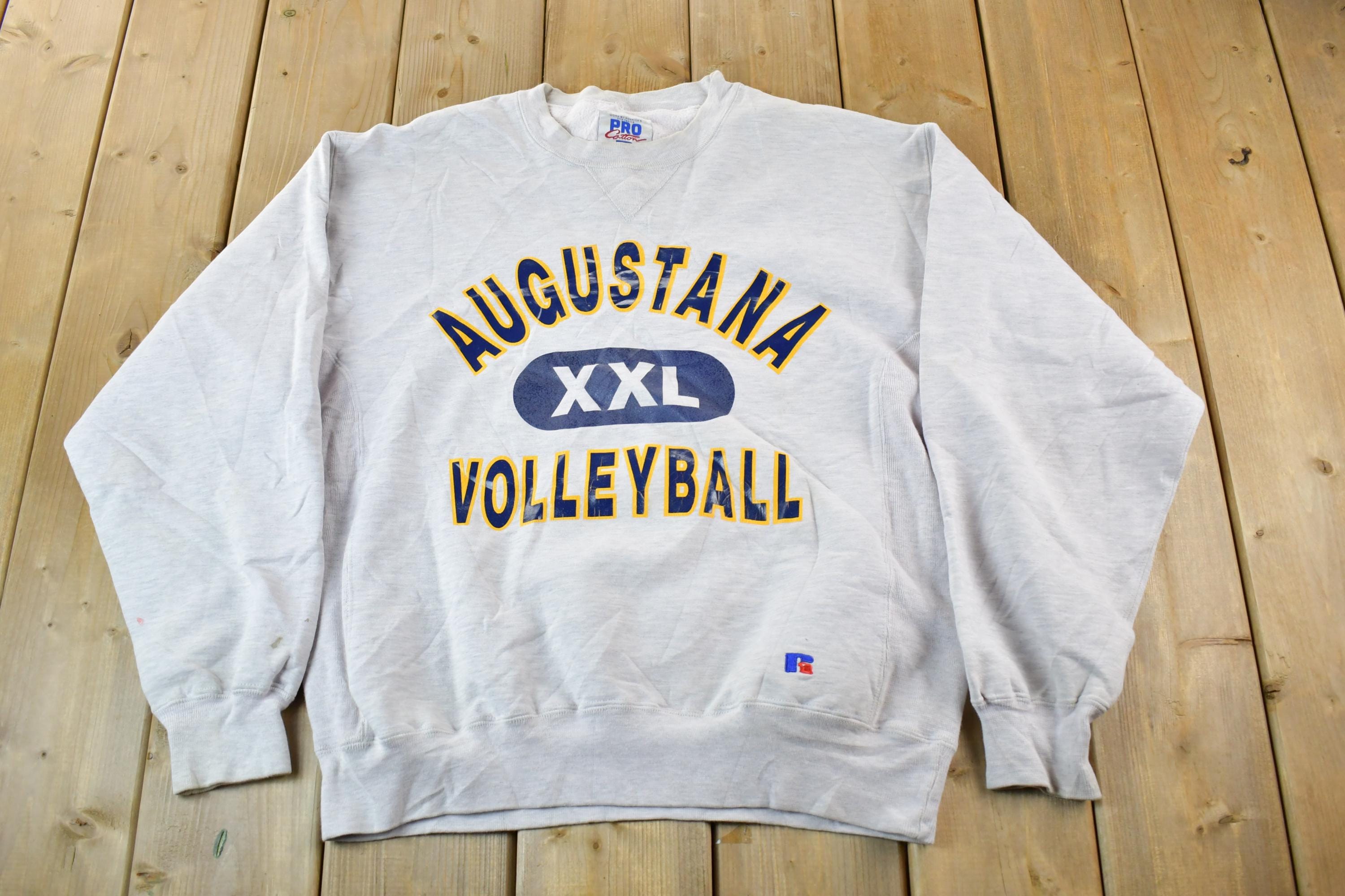 Vintage 1990s Russell Augustana Collegiate Volleyball Crewneck Adult Medium