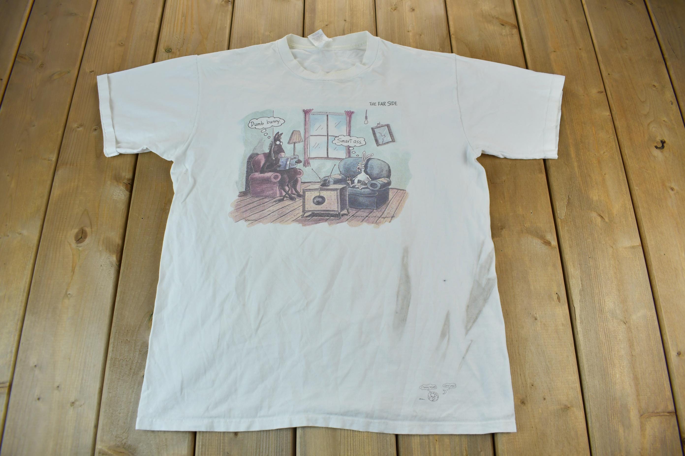 Vintage 1990s The Far Side Comic Strip Graphic T Shirt