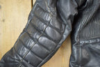 Vintage 1990s Motorcycle Leather Heavy Padded Biker Jacket Made In USA