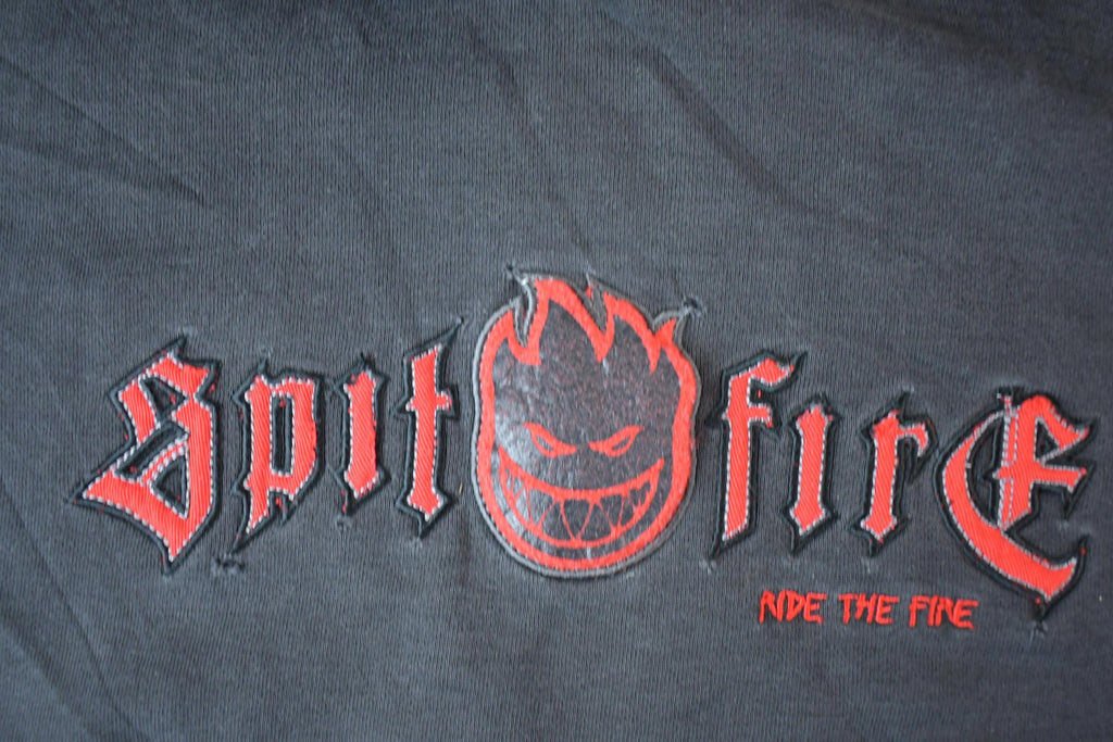 Vintage 1990s Spitfire Wheels Hoodie Skateboarding Sweatshirt