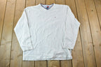 Vintage 1990s Tommy Hilfiger Knit Crewneck Mini Logo Sweater