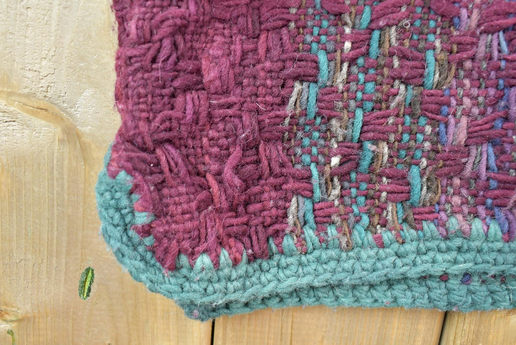 Vintage 1990s Hand Knitted 100% Wool Knit Sweater