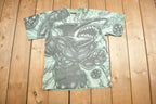Vintage 1990s Maui Hawaii All Over Shark Print Graphic T Shirt