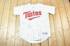 Vintage 1990s Minnesota Twins MLB Embroidered Baseball Jersey Mens L / Made In USA / Single Stitch / MLB Baseball / 33 Morneau