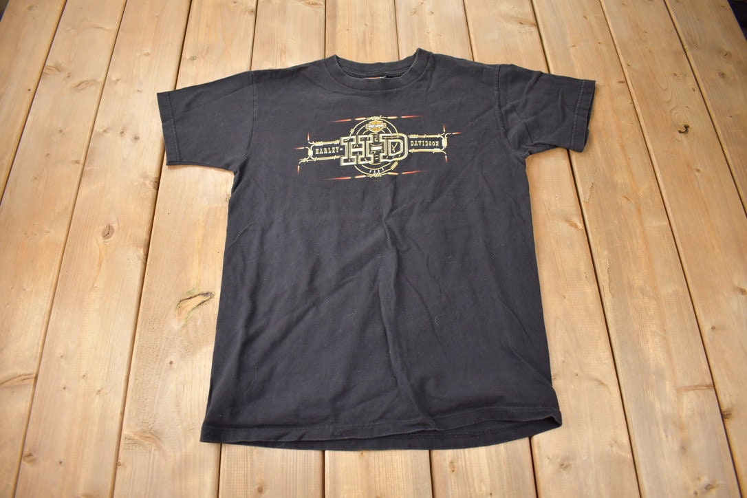 Vintage 2002 Harley Davidson Motorcycles Kansas City Mo Graphic T-Shirt Size M