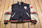 Vintage 1990s Louisville Slugger Baseball Wool With Leather Sleeves Varsity Jacket Cooper Collection