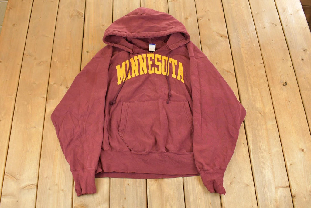 Vintage 1990s Champion Premium Reverse Weave University of Minnesota Hoodie Men's Large