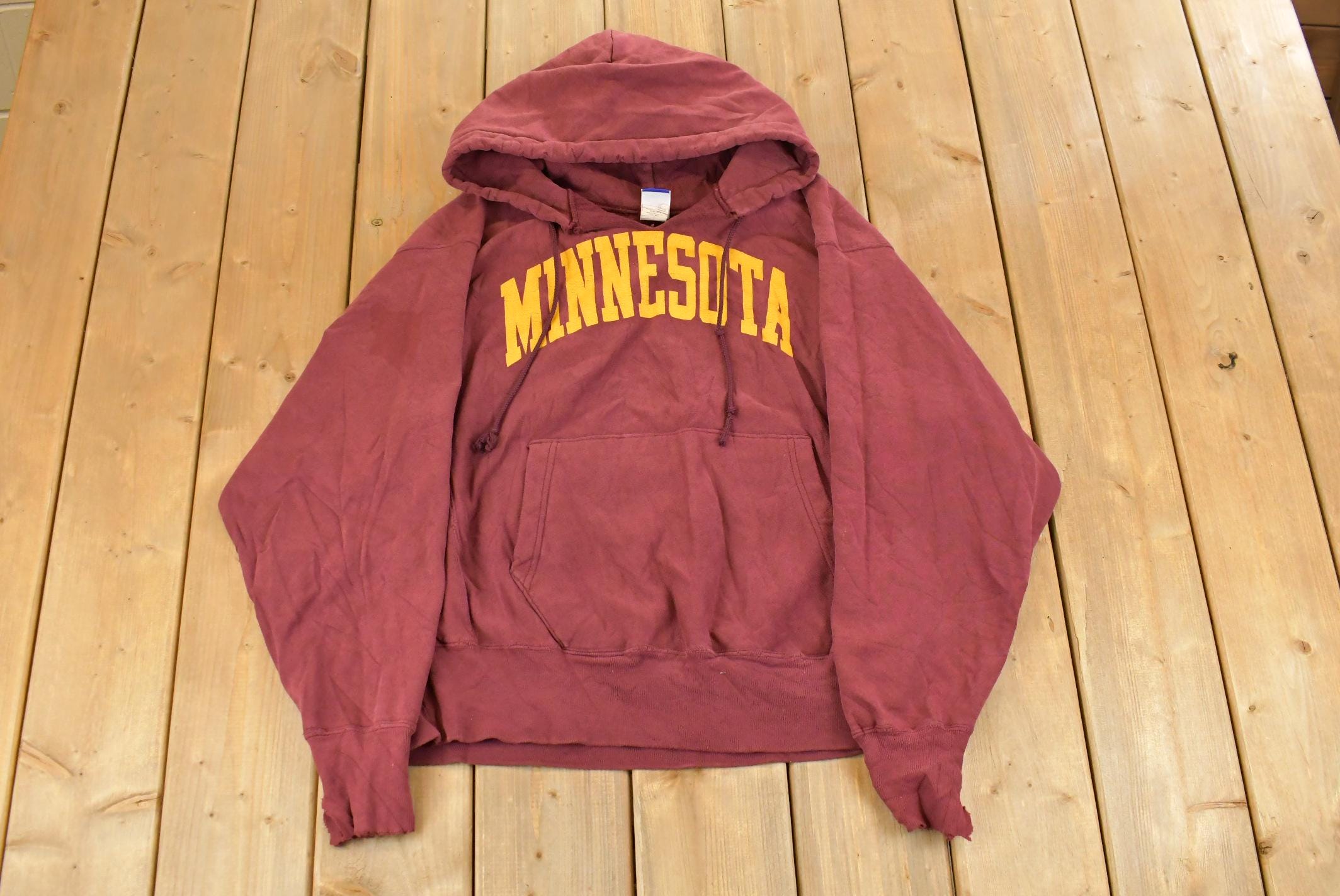Vintage 1990s Champion Premium Reverse Weave University of Minnesota Hoodie Men's Large