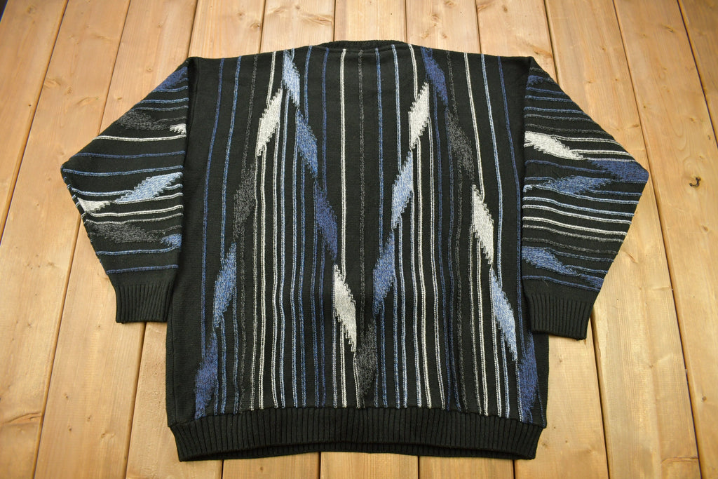 Vintage 1990s Protégé 3D Cable Knit Crewneck Sweater