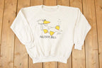 Vintage 1986 Another Bill Cartoon Duck Graphic Print Crewneck Sweatshirt Mens M