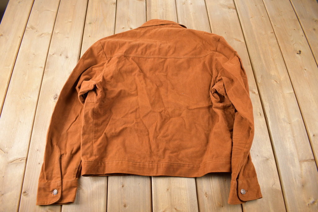 Vintage 1970s Levi's Burnt Orange Button Up Light Jacket
