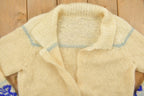 Vintage 1960s Floral Knit Wool Crewneck Sweater