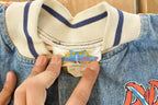 Vintage 1991 Teenage Mutant Ninja Turtles Denim Varsity Jacket Youth M-L