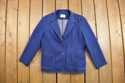 Vintage 1960s Cape Cod Match Mates Light Weight Denim Blazer Jacket / True Vintage Blazer / 60s / True Vintage Blazer / Made in USA
