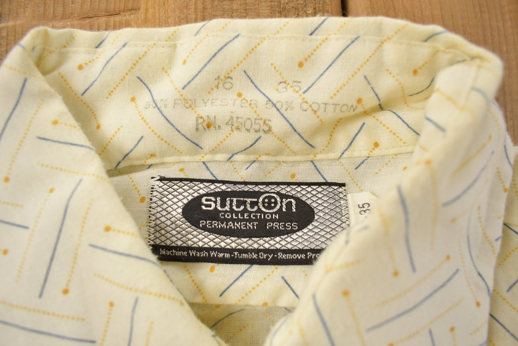 Vintage 1990s Sutton Patterned Button Up Shirt