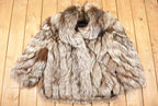 Vintage 1980s Grey Fox Mid Length Fur Coat Saga Fox Royal Made In USA