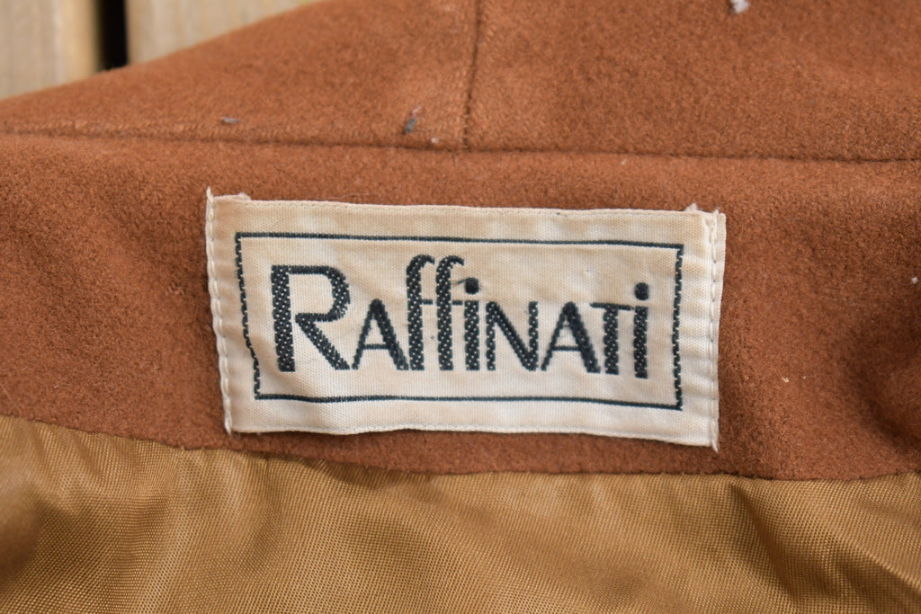 Vintage 1980s Raffinati Cashmere Fringe Full Length Coat