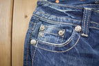 Vintage Y2K Miss Me Bedazzled Low Rise Jeans Size 26x31