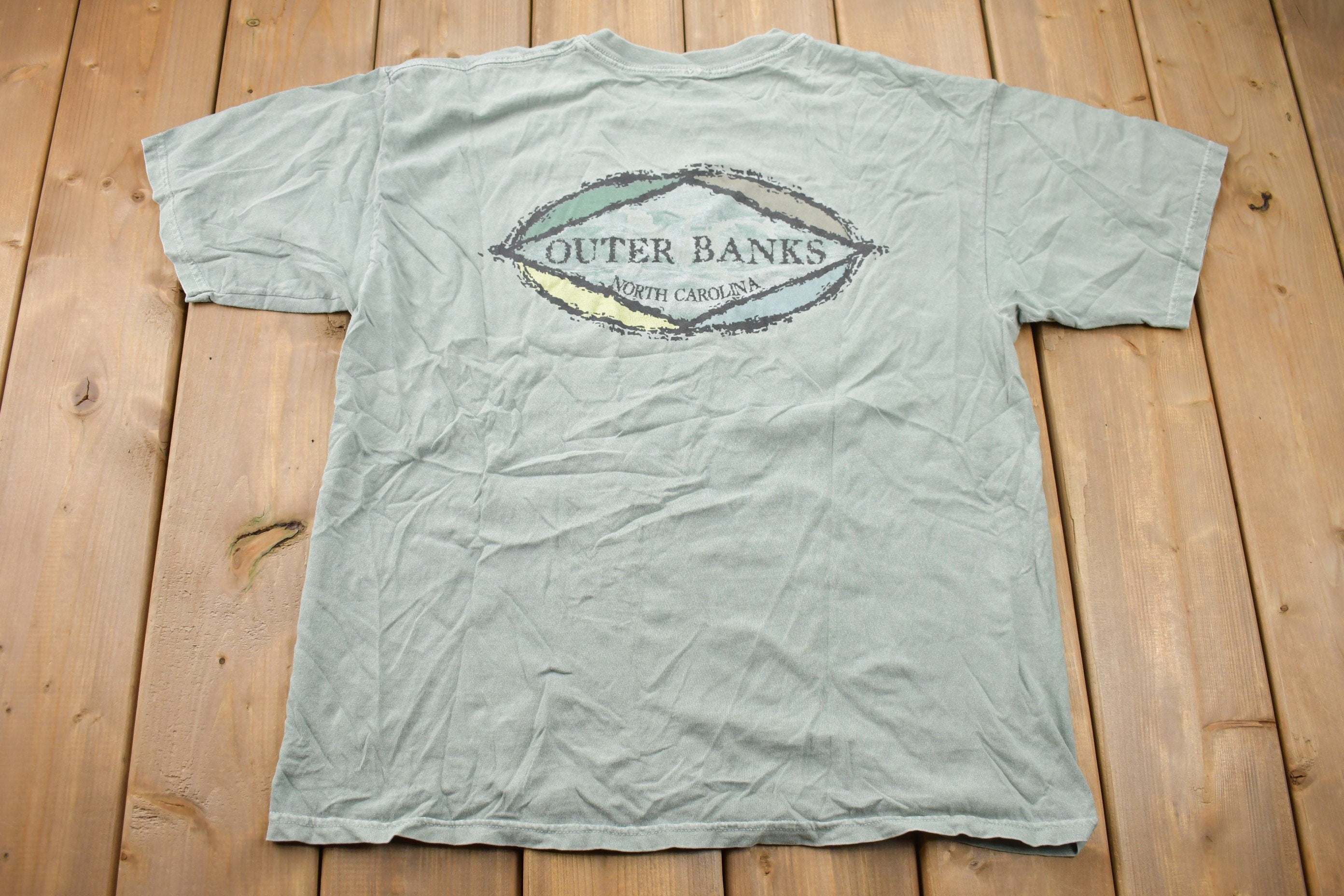Vintage 1990s Outer Banks North Carolina Graphic T Shirt