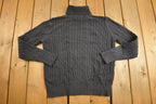 Vintage 1990's Knitted Turtle Neck Sweater / Vintage St Johns Bay / Pattern Sweater / Outdoor / Hand Knit / Pullover Sweatshirt