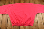 Vintage 1980s Hot Pink Fin N' Feather Graphic Batwing Sleeve Lightweight Sweatshirt