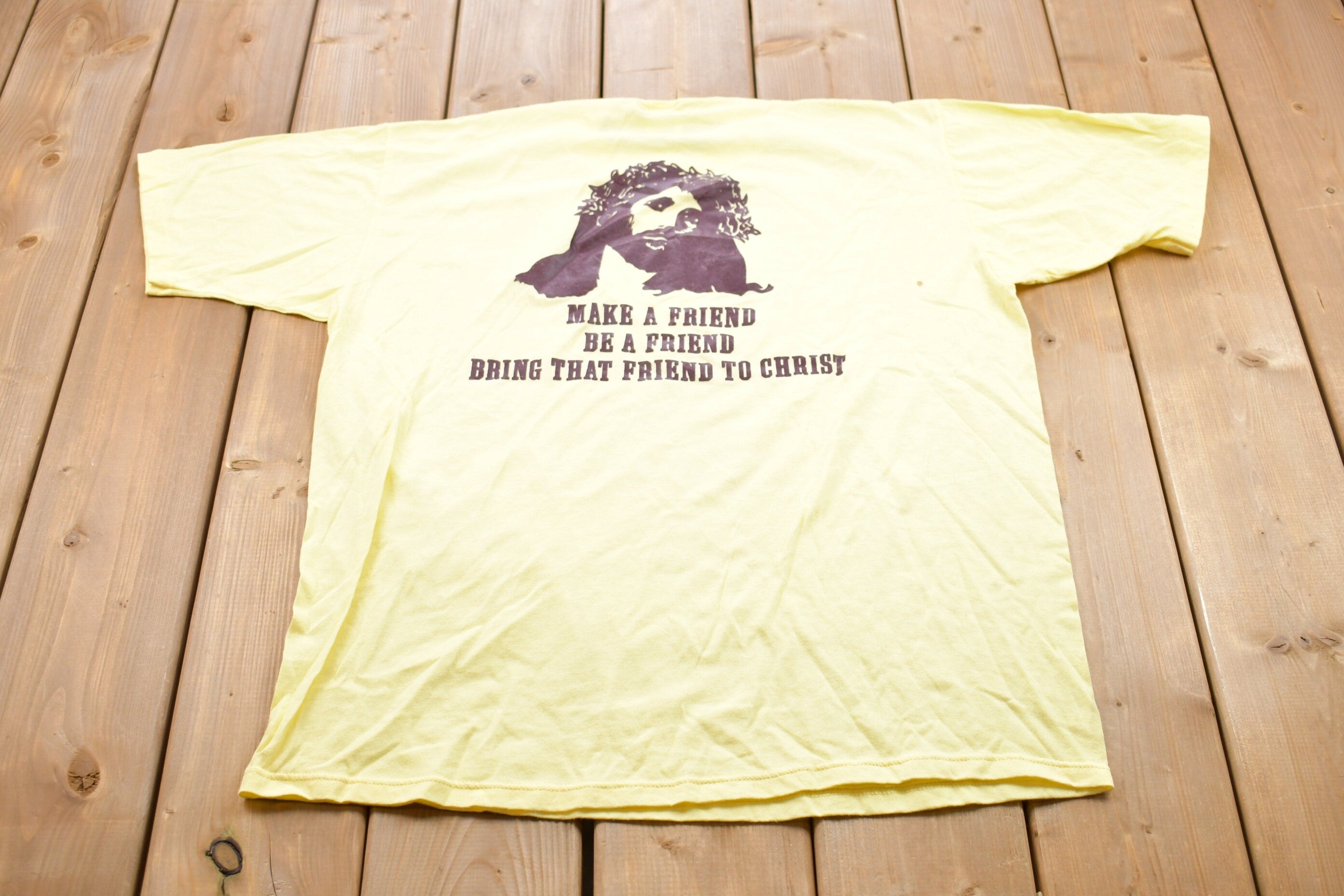 Vintage 1990s Happy Man Jesus Graphic T-Shirt