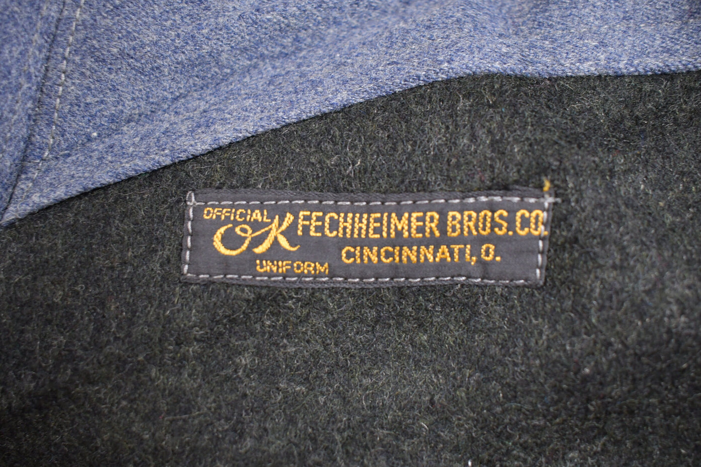 Vintage 1950s OK Fechheimer Bros Uniform Jacket / Wool Jacket / Over Coat / Outdoor / Winter / Trench Coat