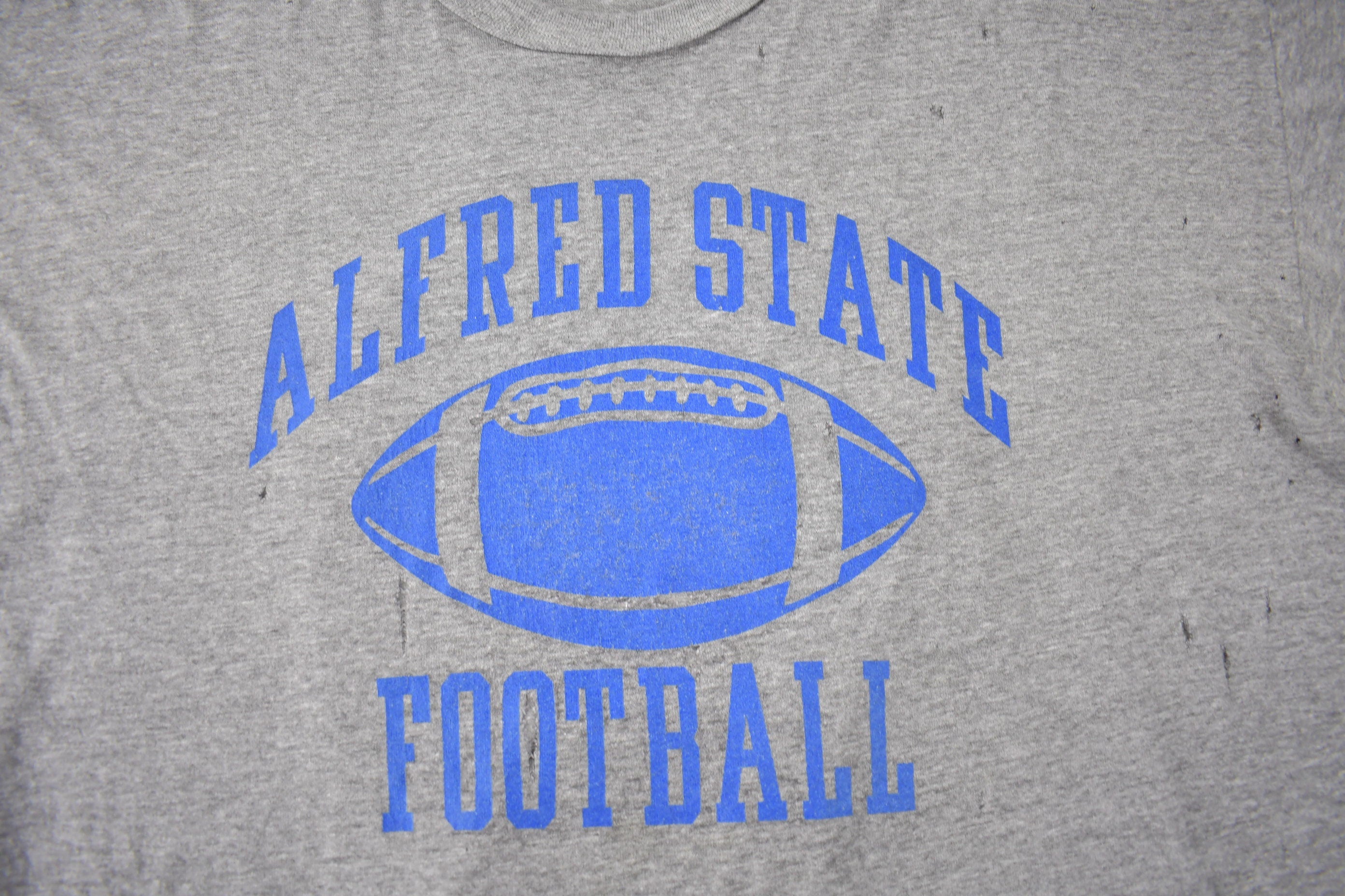 Vintage 1990s Alfred State Football Russell Athletics Single Stitch Graphic T Shirt Made In USA