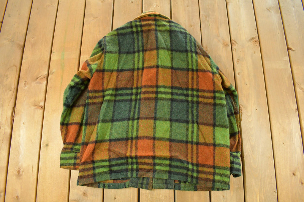 Vintage 1970s Deacon Brothers Flannel Shirt Jacket Men's Large
