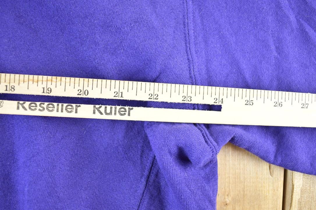 Vintage 1990s Blank Purple Russell Athletic Hoodie Crewneck Sweatshirt Mens L