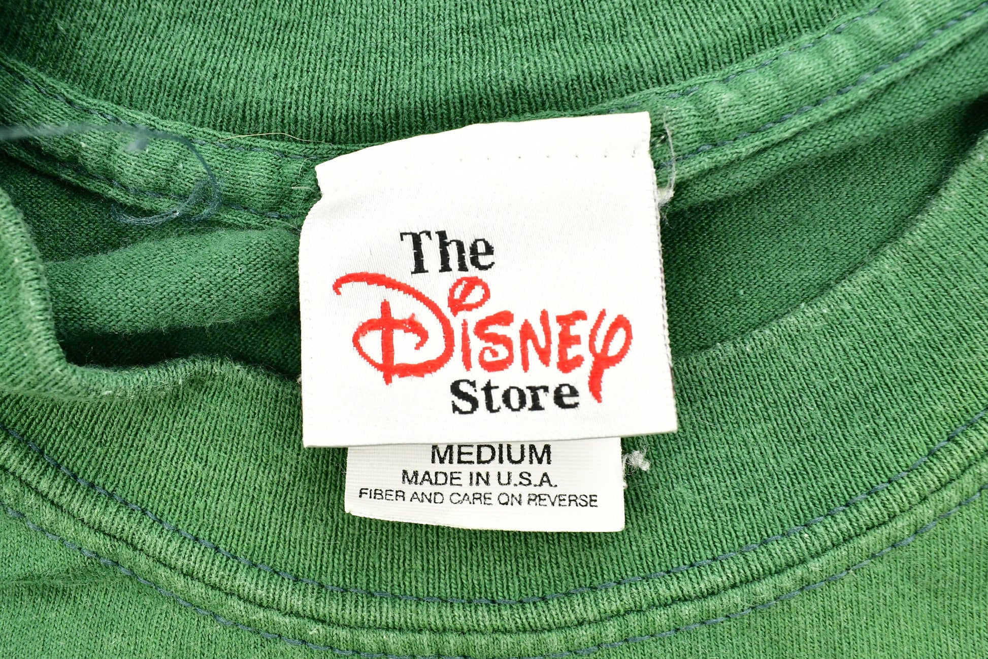 Vintage 90's Tigger Embroidered Cartoon T-Shirt / 90s Graphic Tee / The Disney Store / Vintage Disney / Made In USA / Forest Green