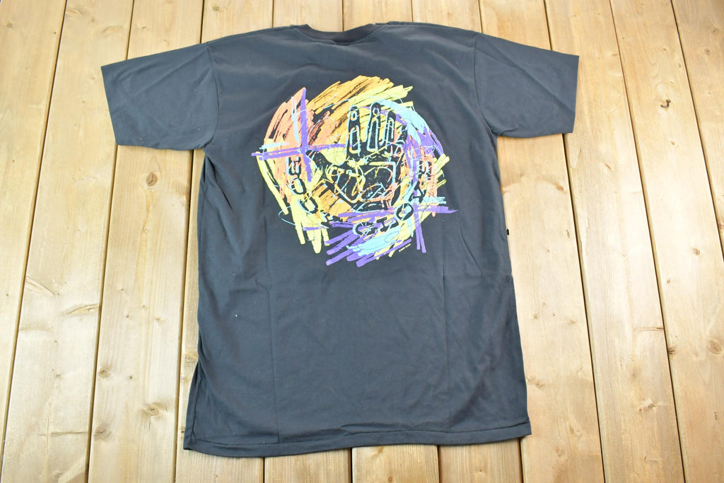 Vintage 1988 Body Glove All Over Print Neon Single Stitch Surfing T-Shirt