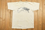 Vintage 1990s Horses Jumping Print Graphic T-Shirt