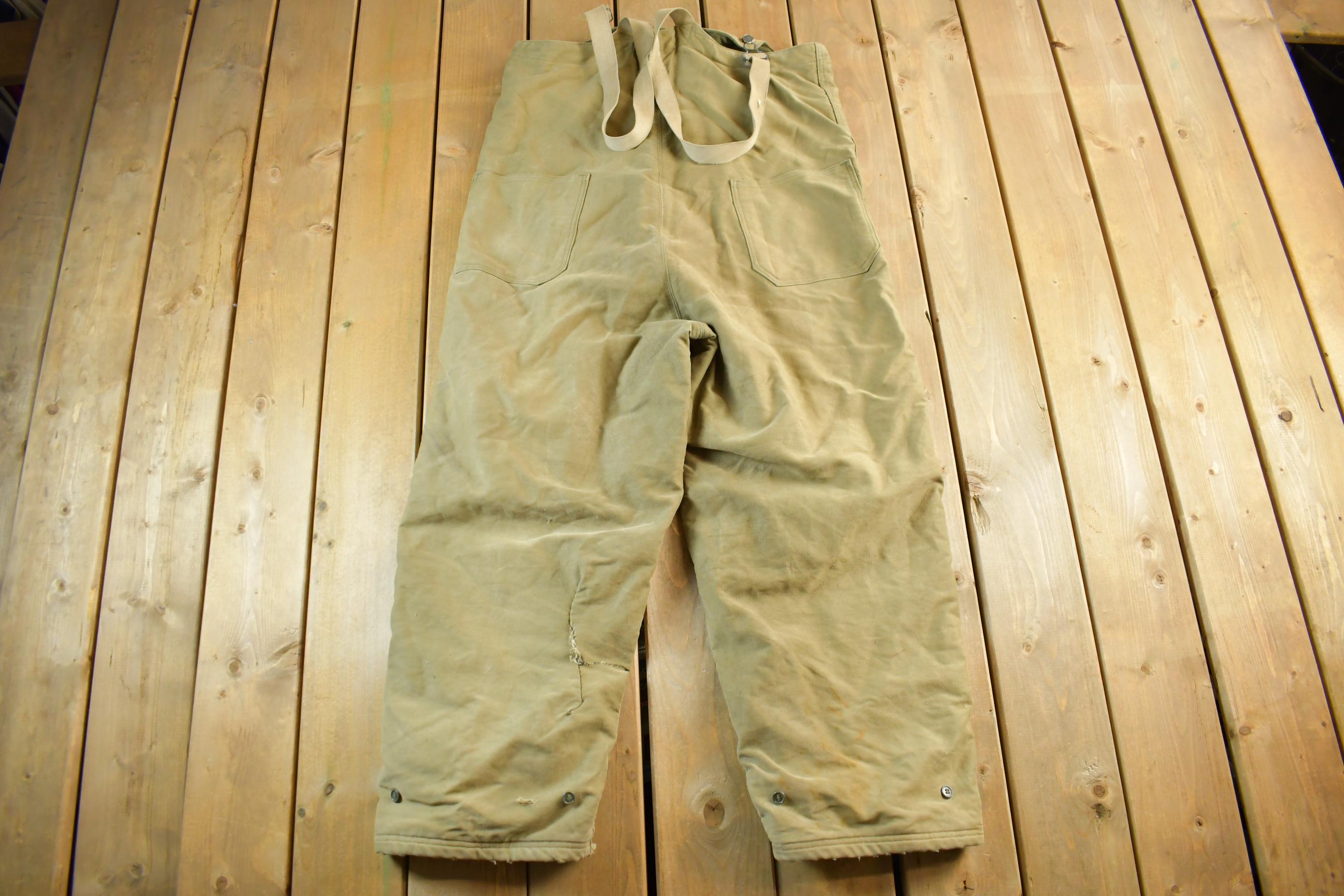 Vintage 1940s Navy Deck Overalls WWII Era Men's Size Medium