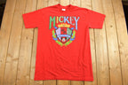 Vintage 1990s Mickey Mouse Shield Graphic T Shirt