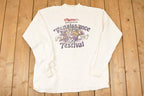 Vintage 1994 Minnesota Renaissance Festival Cartoon Graphic Print Long Sleeve T Shirt Men's XL