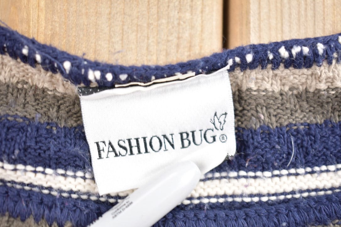 Vintage 1990s Fashion Bug Striped Knitted Sweater